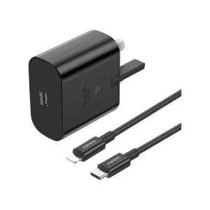 FONENG 25W GaN USB-C Wall Charger With Type-C Cable (UK32) - Black