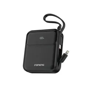 FONENG PX111 10000mAh Mini 22.5W Power Bank with 2 Built-in Cables