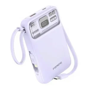 FONENG PX112 10000mAh Mini 22.5W Magnetic Wireless Power Bank with 2 Built-in Cables